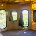 Inside Poplar Combo XT Blind with gun and bow windows and trap door