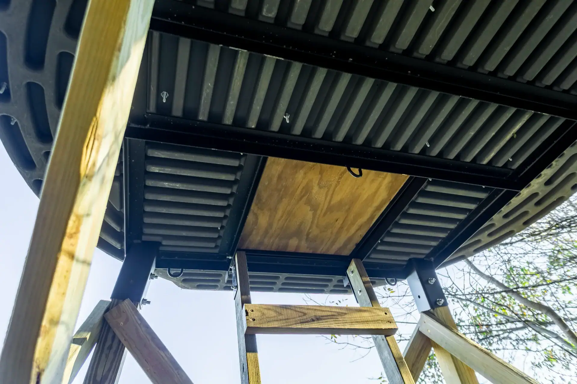 Underneath XT Blind with trap door