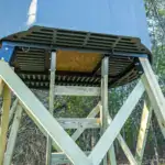 Underneath XT Blind with trap door mounted on elevated stand